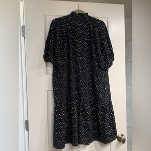 CeCe Black Dress with Multi-Color Polka Dots